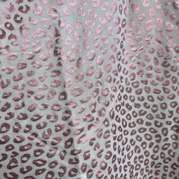 NWT Zuda Pink Metallic Leopard Zipper Oversized Cinched Waist - Picture 2 of 6